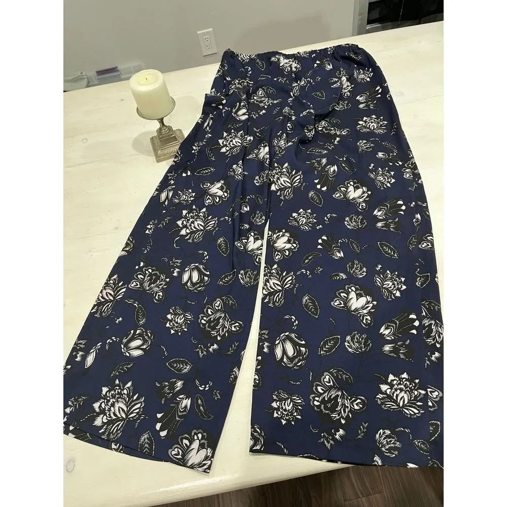 VINCE CAMUTO Womens‎ Floral Wide-Leg Pants size 10 like new